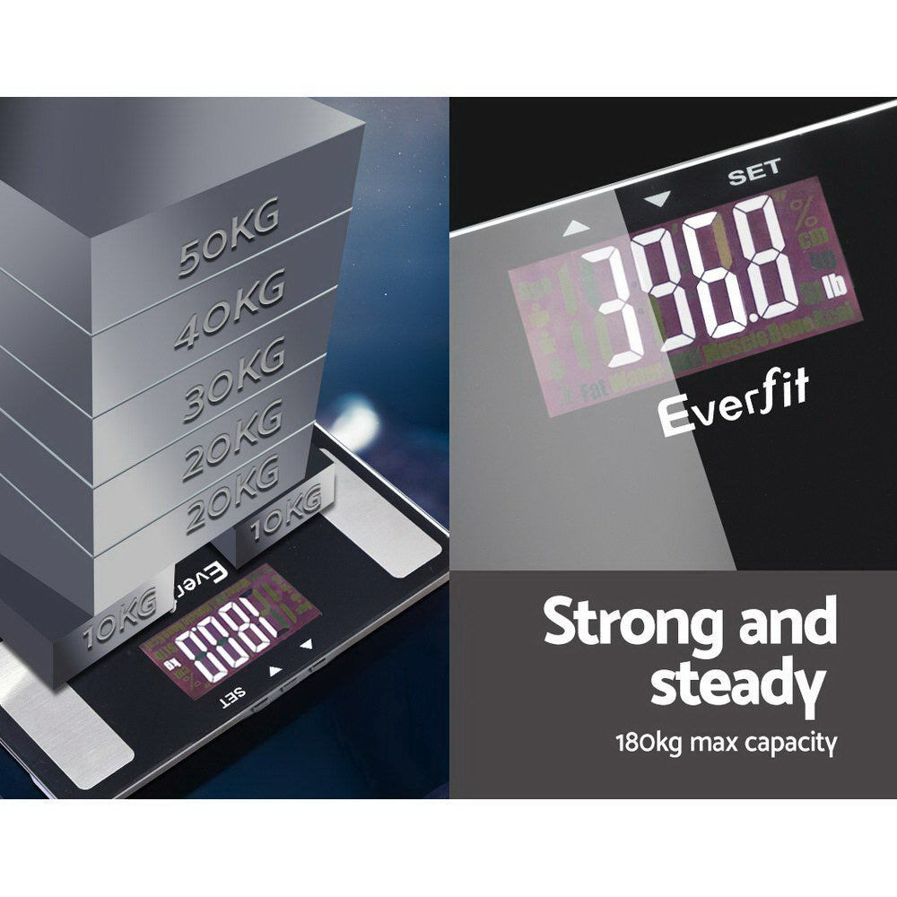NNEDSZ Bathroom Scales Digital Body Fat Scale 180KG Electronic Monitor BMI CAL